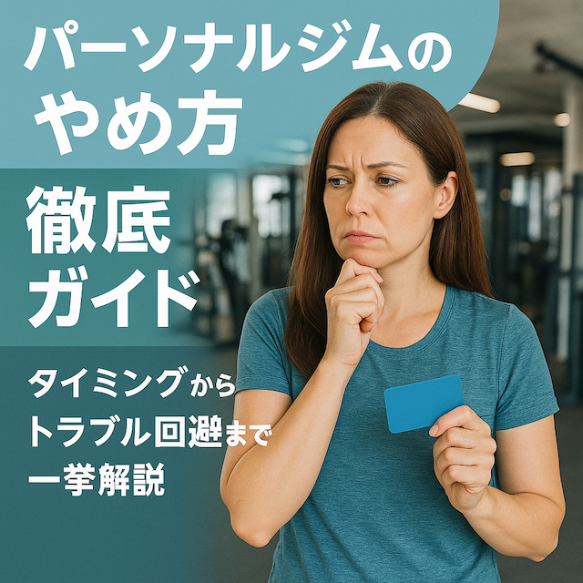 パーソナルジムのやめ方徹底ガイド：タイミングからトラブル回避まで一挙解説